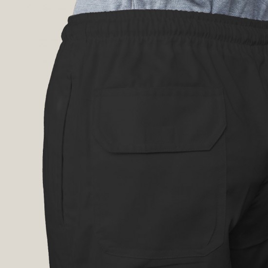 Cargo Chef Pants with Cargo Pockets-Plan Black