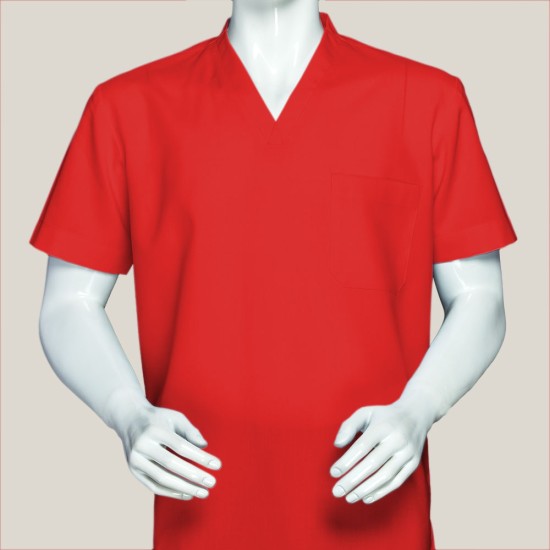 V-Neck Kitchen Shirt - Red